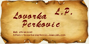 Lovorka Perković vizit kartica